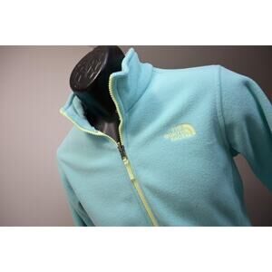 The North Face Full Zip Fleece Sweater Jacket Blue Girls Size XL